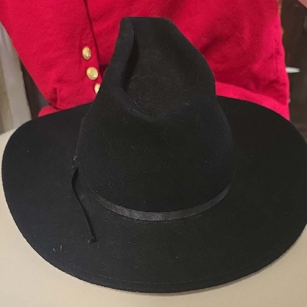 Vintage Eoxkmount Ranch Wear Hat Size Large Style 2002 Colorado Black Wool USA